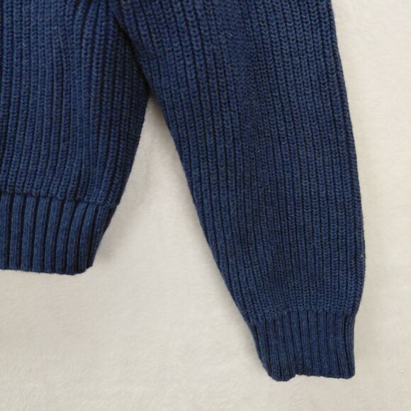 Duluth Trading Military Sweater Men 2XL Blue Wool Blend Heavyweight Shawl Collar - Picture 12 of 13